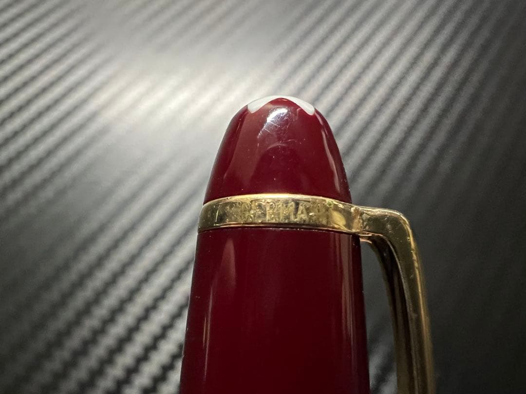 美品 フランス仕様 モンブラン 144 万年筆 ボルドー 中白 EF 18K