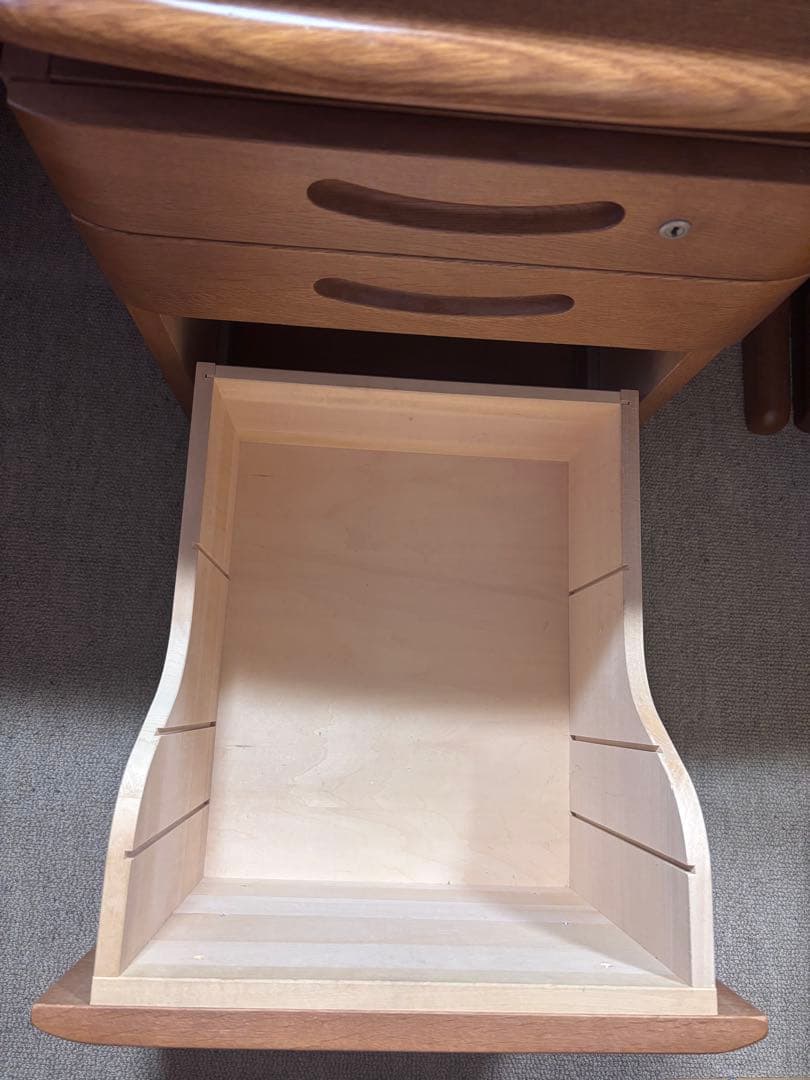 カリモク学習机 ４点セット ２-③ 袖棚