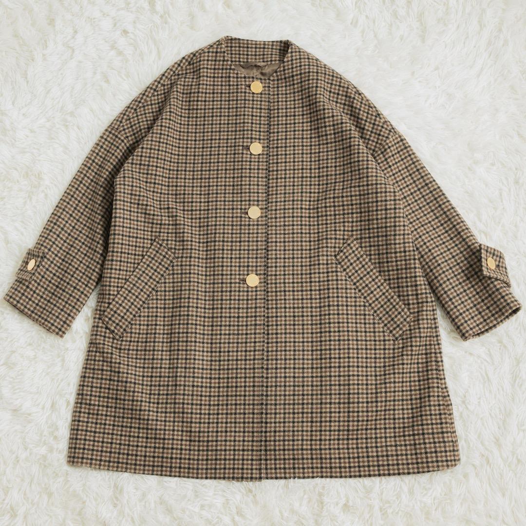 美品 トラディショナルウェザーウェア 24AW マールトン ノーカラー コート