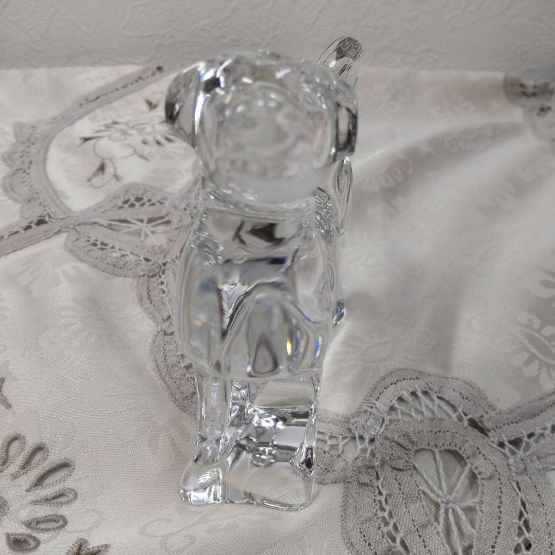 Baccarat クリスタル 犬 置物