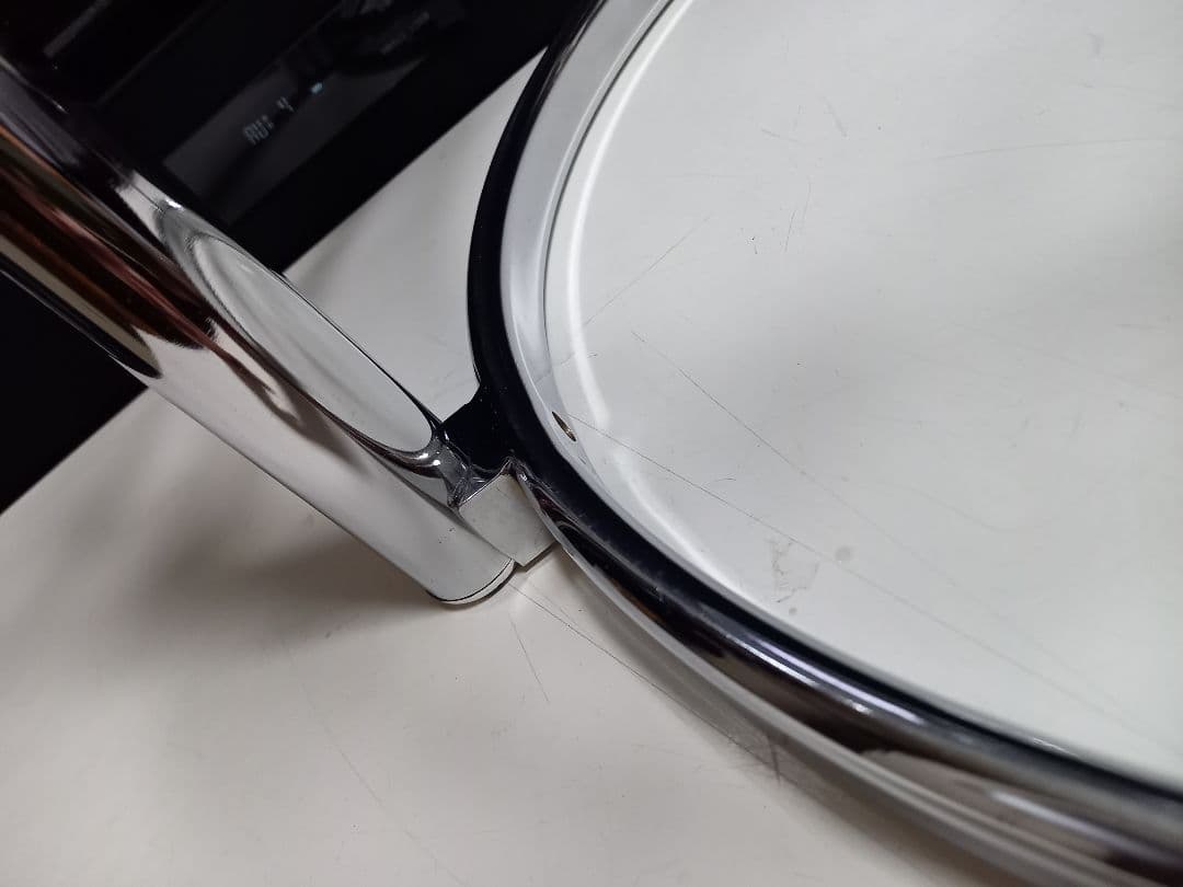 1980's　スペースエイジ　メタル　フープ　スイング　サイド　ラック　テーブル