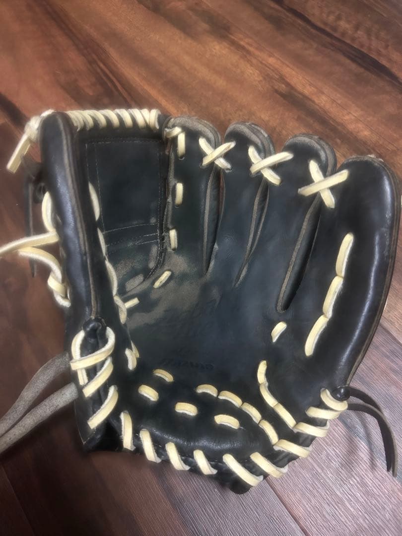 Mizuno 硬式グローブ 黒 レザー