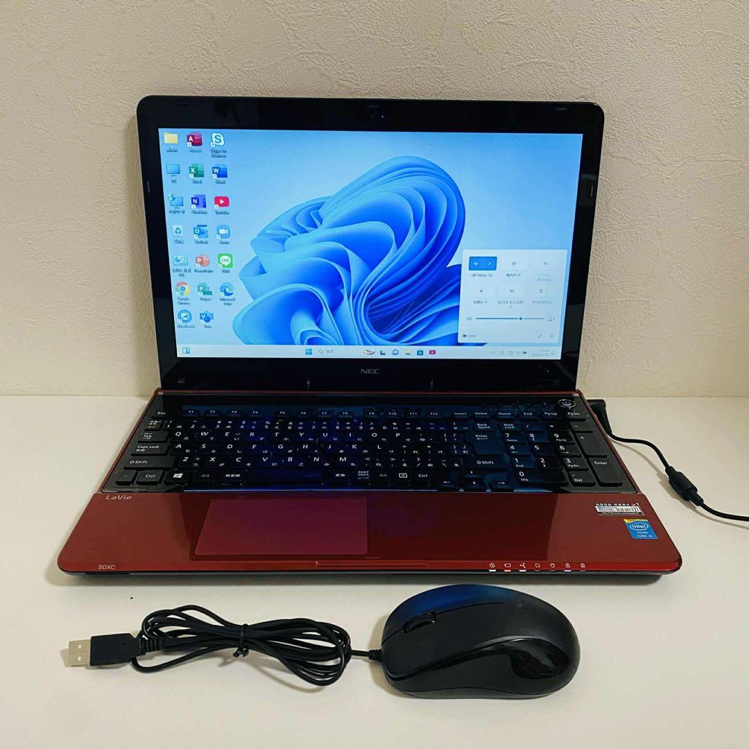 Y33 NECノートパソコンSSD高速 Windows11オフィス2024付き