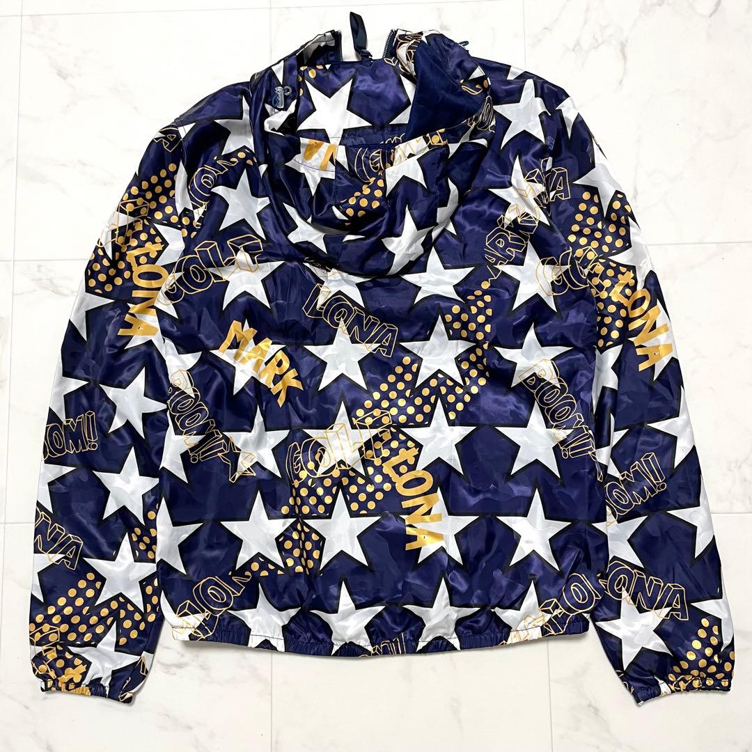 極美品 キムタク着用 マークアンドロナ ナイロンジャケット 星柄 迷彩 50