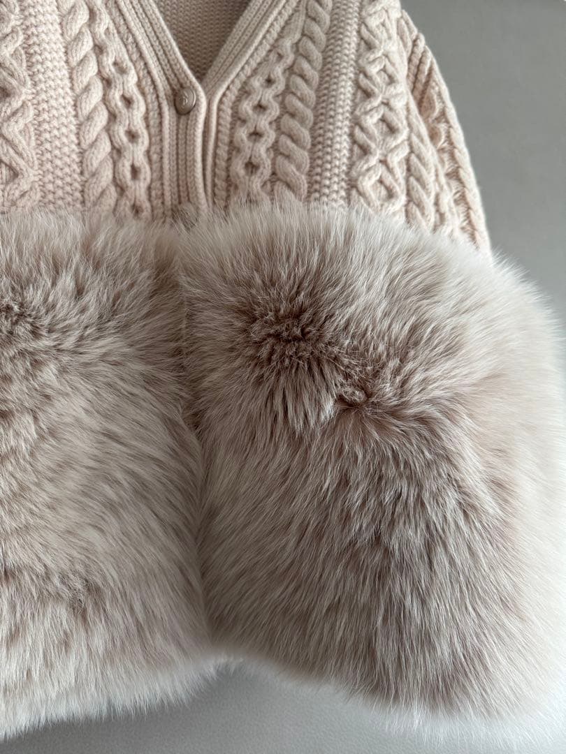 【新品・未使用】Drawer アランファーカーディガン