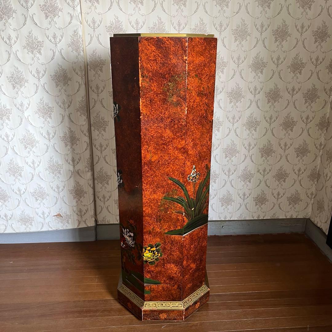 【アンティーク】中国家具 宝石棚 花鳥画 箪笥 チェスト 8杯 飾り棚 古家具