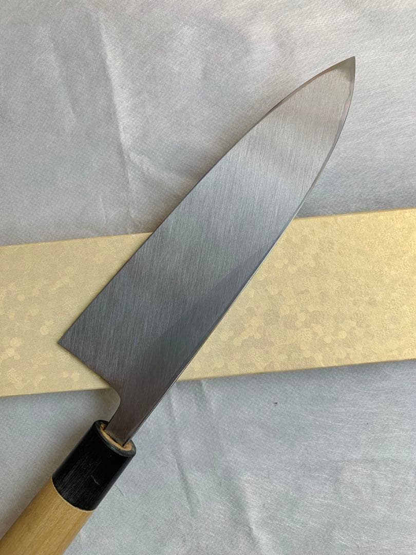 堺打刃物　出刃　包丁　７寸　白鋼　水牛角柄