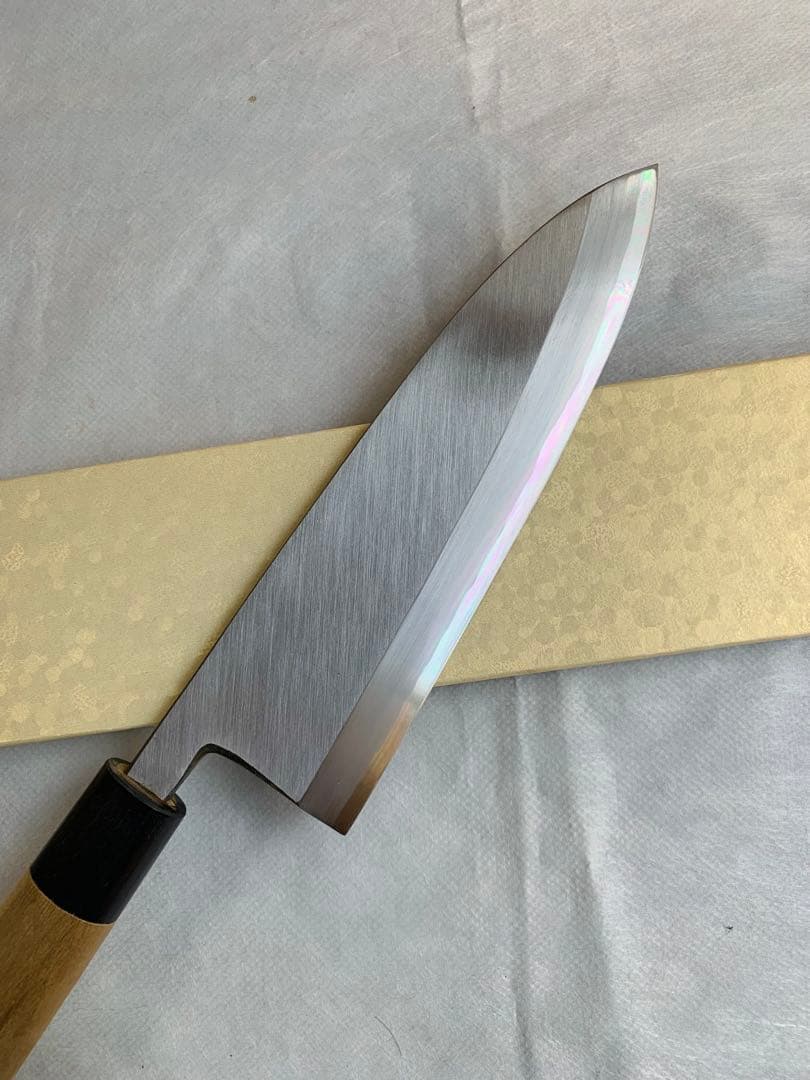 堺打刃物　出刃　包丁　７寸　白鋼　水牛角柄