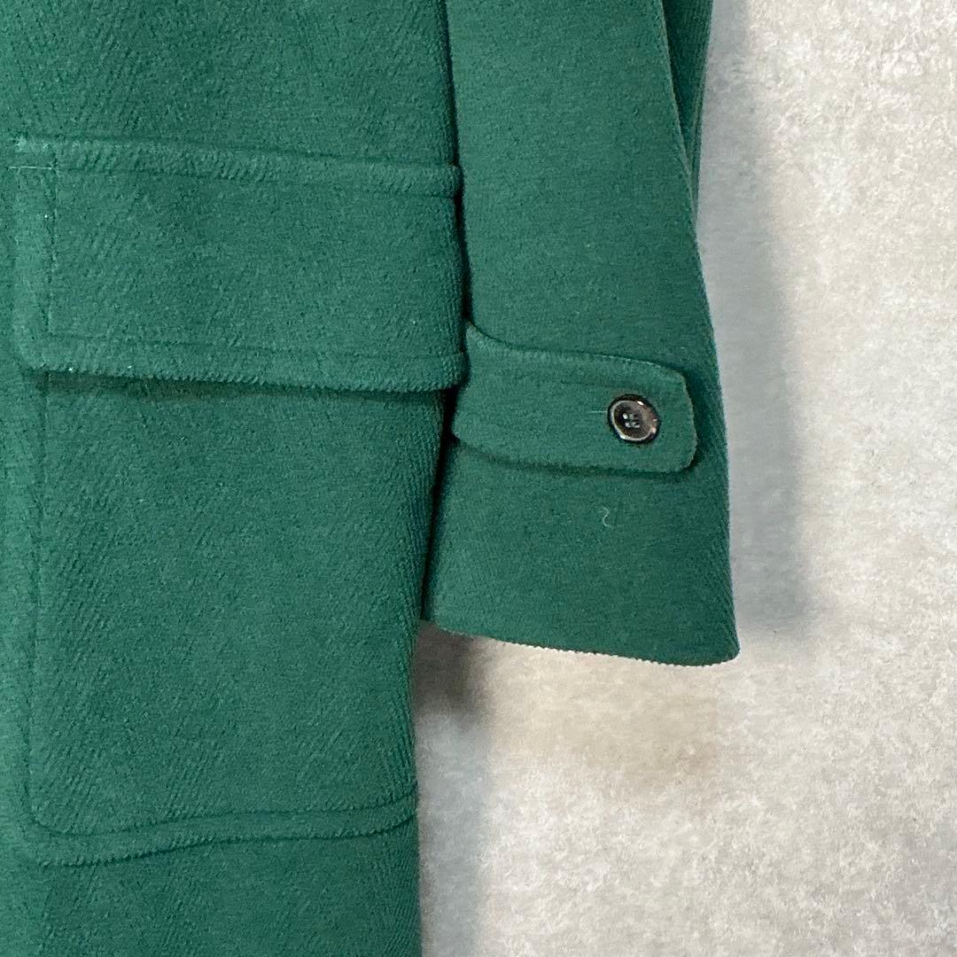 【美品】マッキントッシュ　ダッフルコート　ヘリンボーン　グリーン　英国製　38