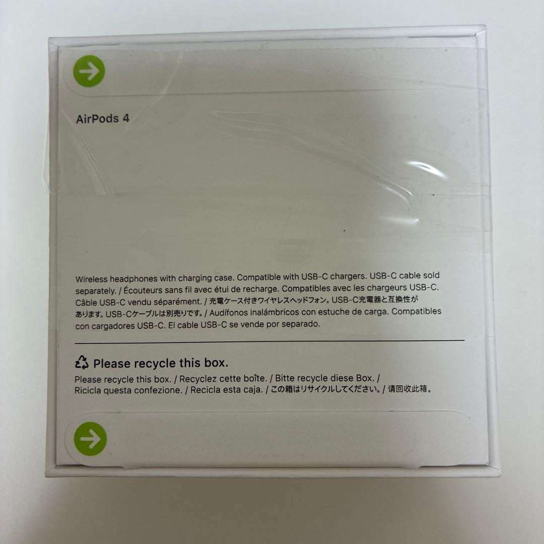 【＊新品未開封＊】AirPods 4 ワイヤレスイヤホン