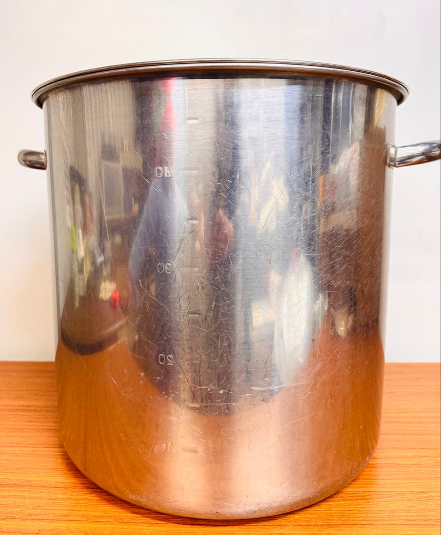 業務用 寸胴鍋 40cm 約48L SUS316 蓋付き ステンレス