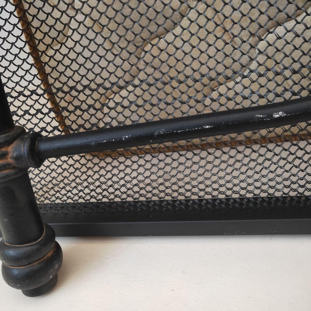 ヨーロッパ鋳物セミダブルベットヘッドフレームＡ　フランスアンティーク　イギリス