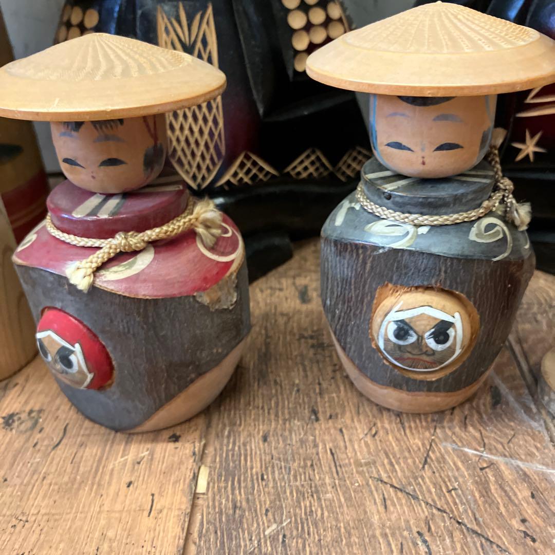 昭和レトロ 木製 こけし 小芥子 24体セット 伝統的なこけし人形セット