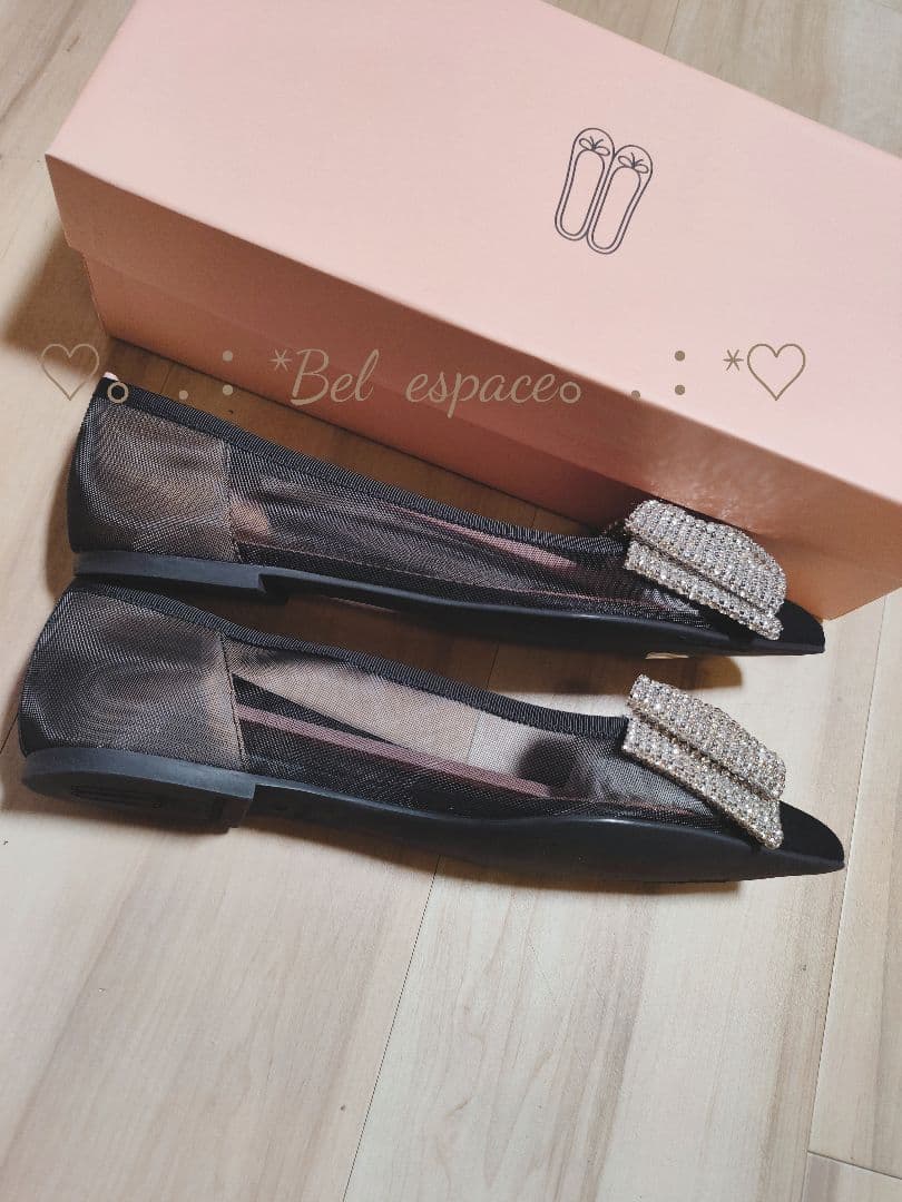 希少！大特価！新品！プリティバレリーナ リボン パンプス シースルー