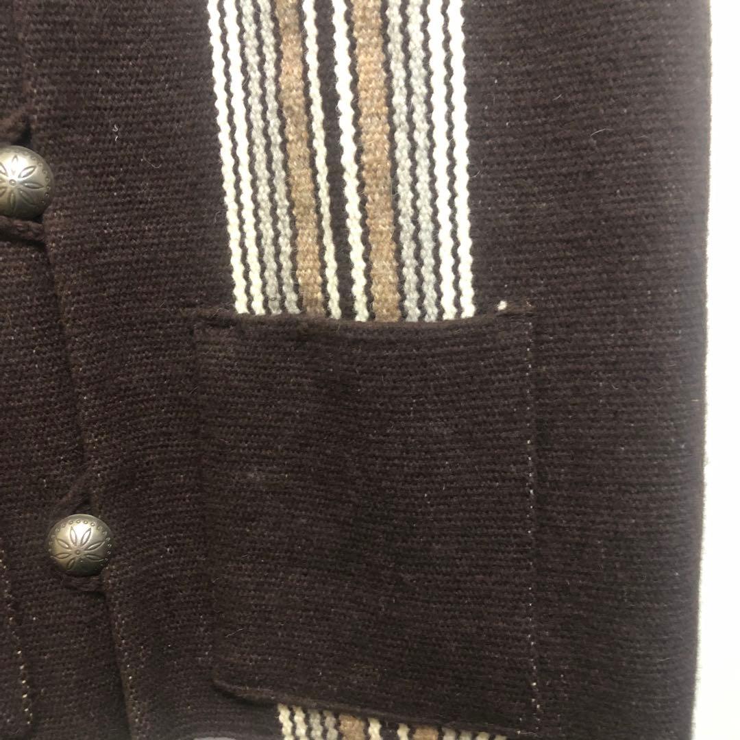 希少 TRUJILLO'S トルフィリオス チマヨ ウールベスト サイズL 茶