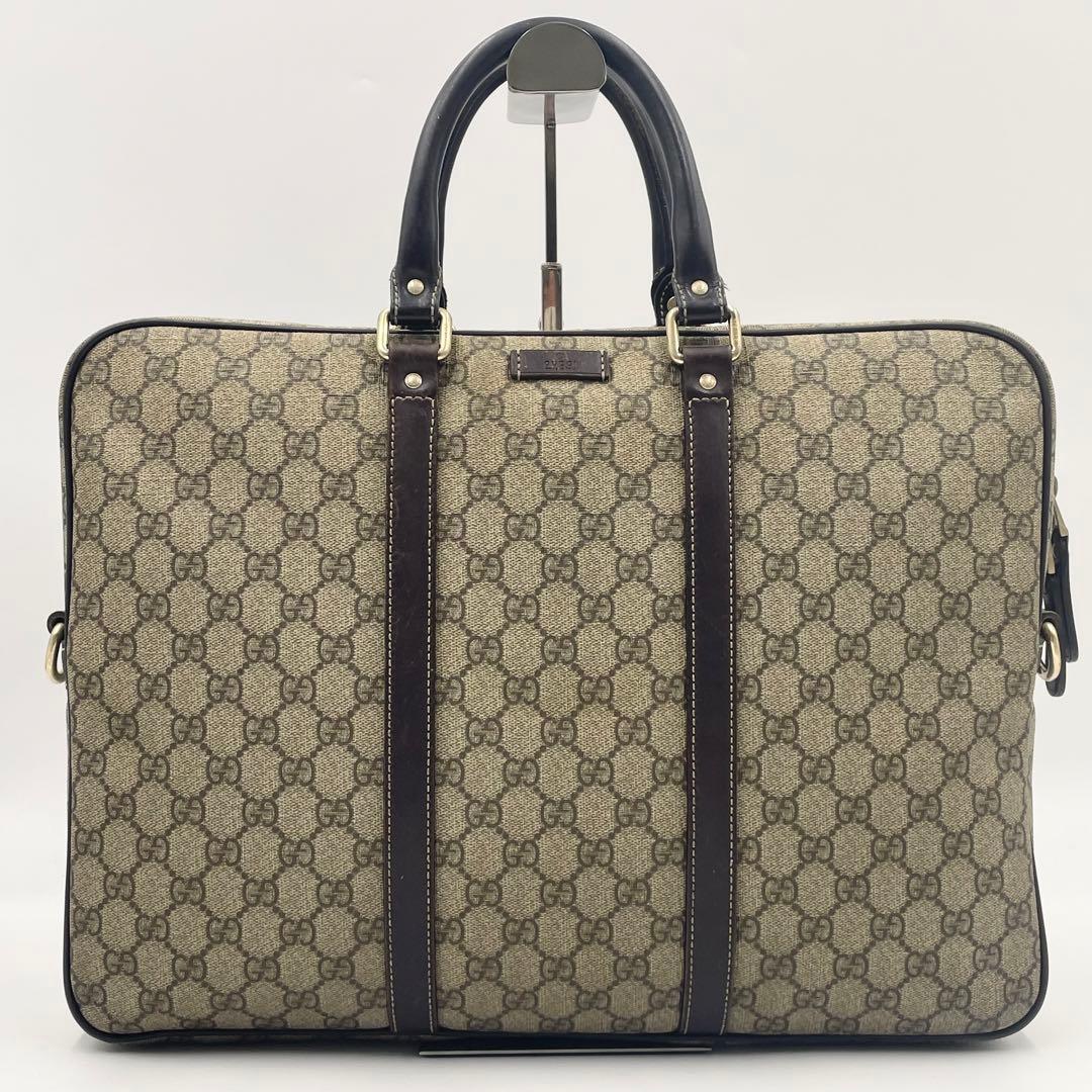 GUCCI グッチ GGスプリーム ブリーフケース 2WAY ビジネス A4可
