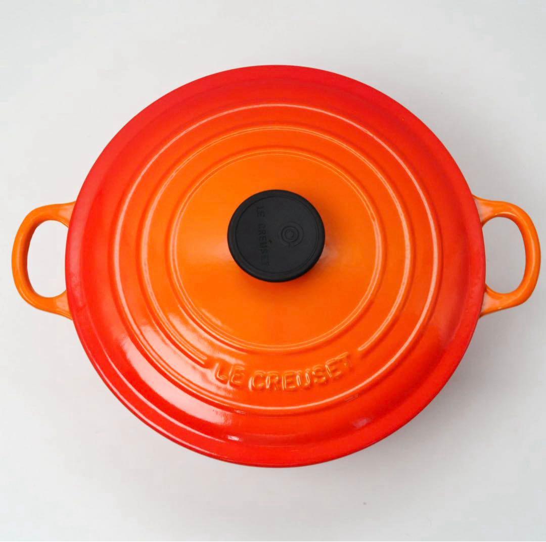 【新品】LE CREUSET　ココット ロンド オレンジ　24cm