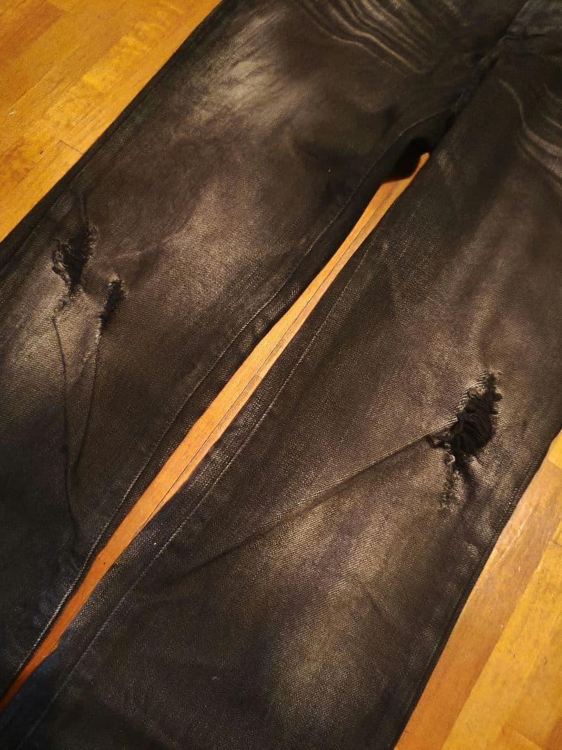 パンツ FUGA damaged black denim archive size:42