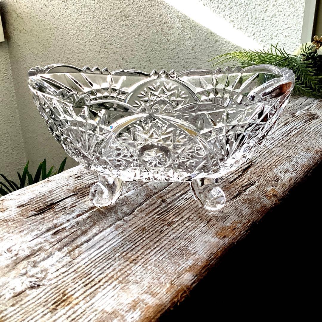 Anna Hutte/アンナヒュッテ　クリスタルコンポート　ヴィンテージ