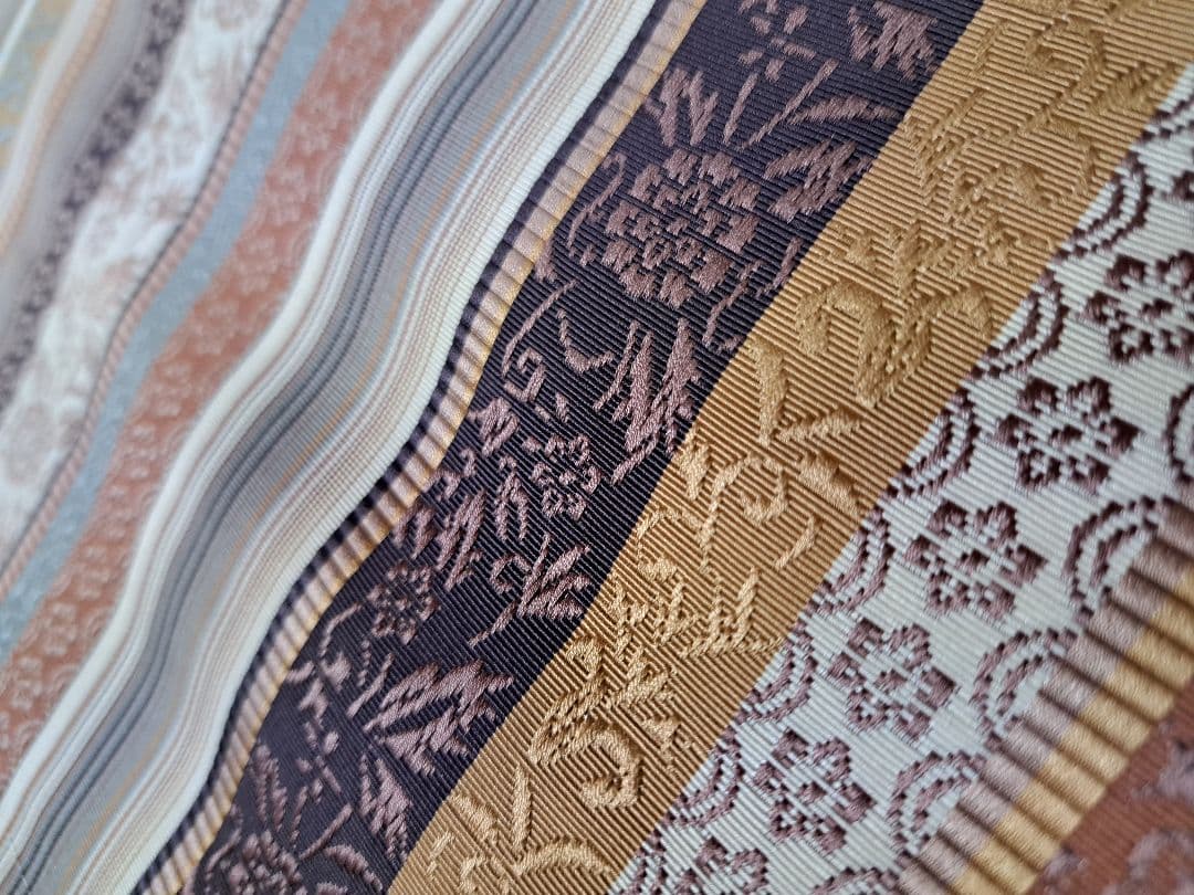 う*に様 【新品】紋八寸なごや帯 本場筑前博多織 草木染