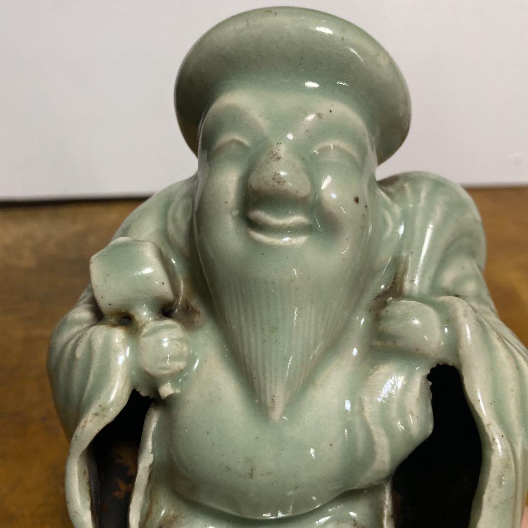 古伊万里青磁大黒天ふせ香炉