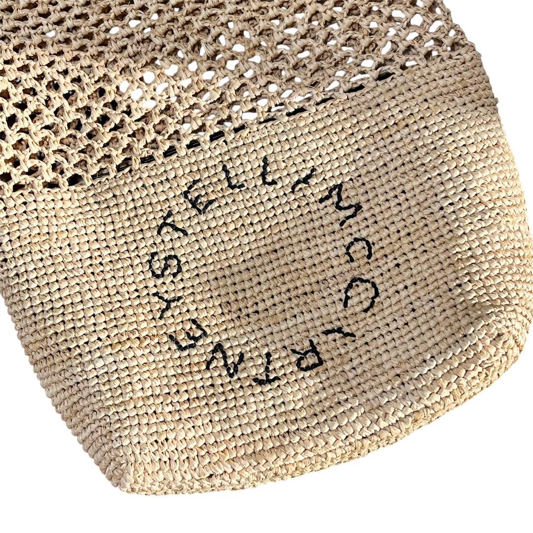 美品 STELLA McCARTNEY ラフィアロゴ かごバッグ ハンドバッグ