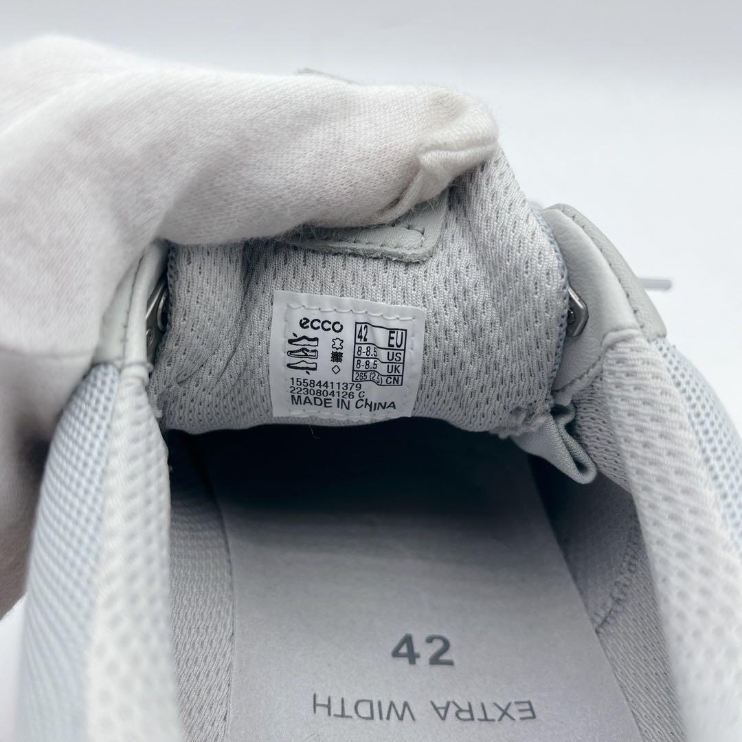 エコー バイオム ハイブリッド3 ゴルフ タウンユース 撥水 グレー 42 幅広