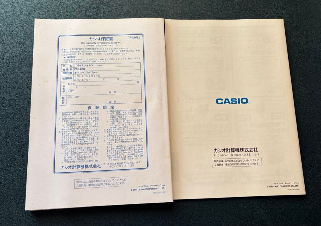 CASIO プリン写ル/PCP2200