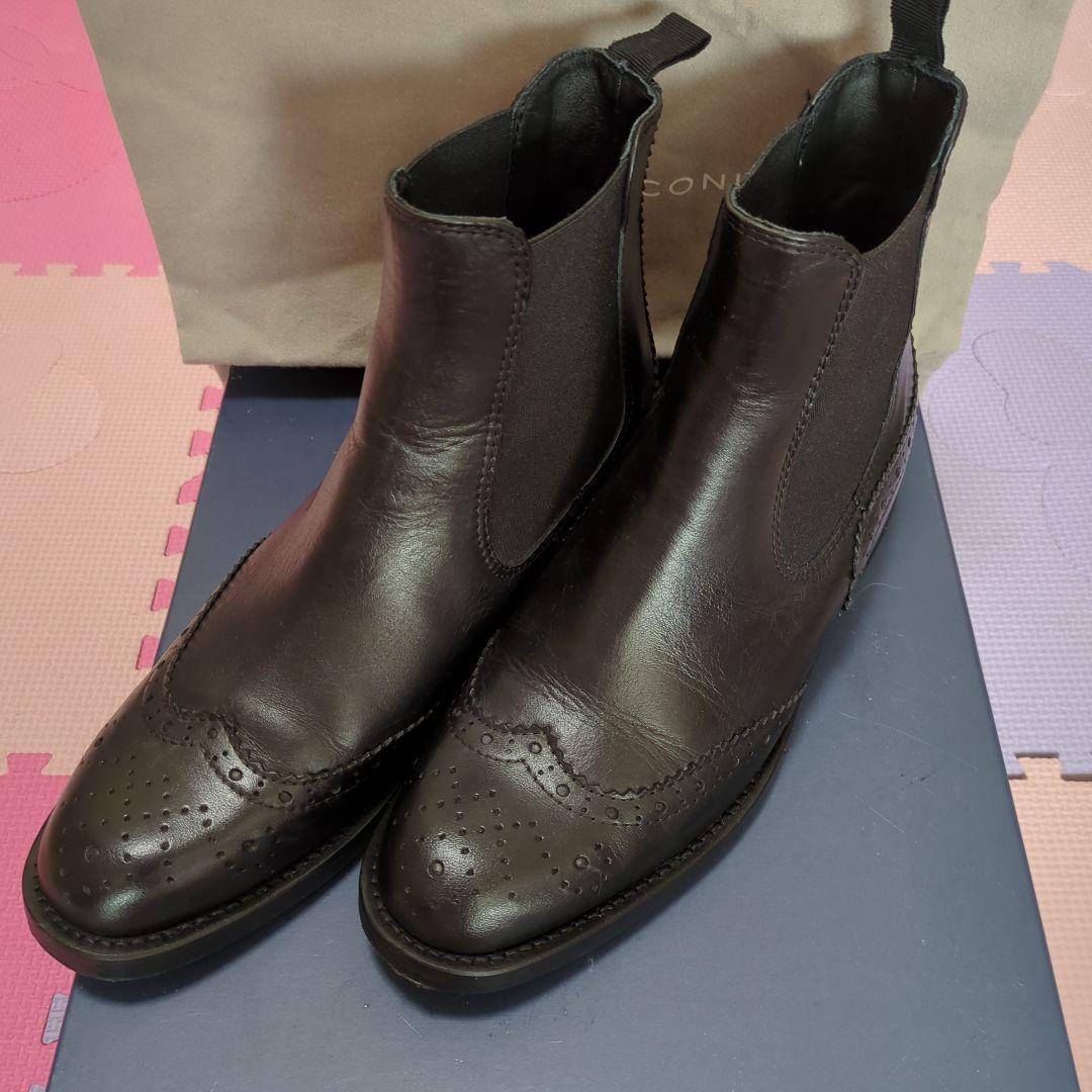 ファビオルスコーニ　サイドゴアショートブーツ　23.5cm✫