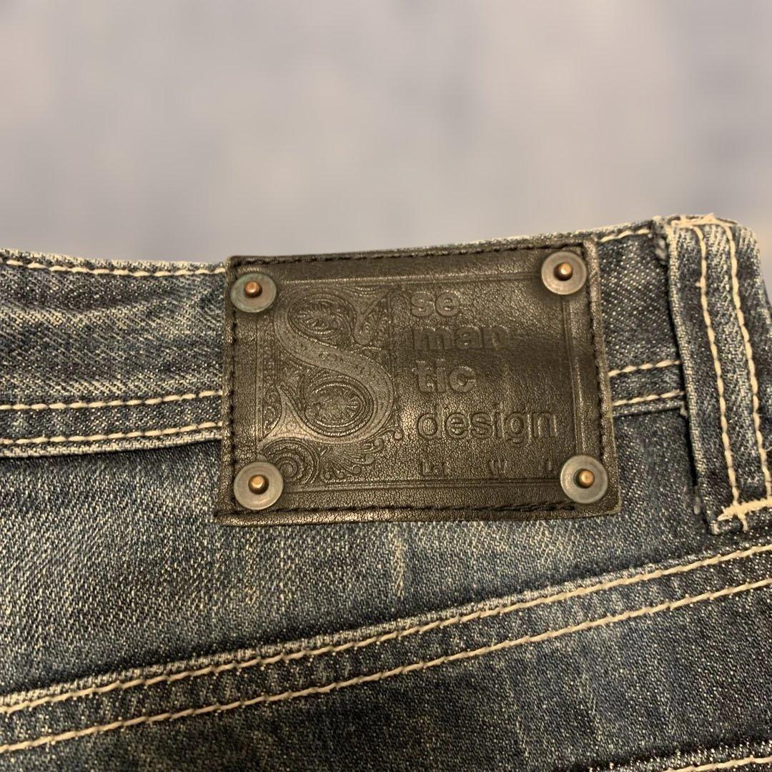 パンツ semantic design gimmick flared denim Y2K
