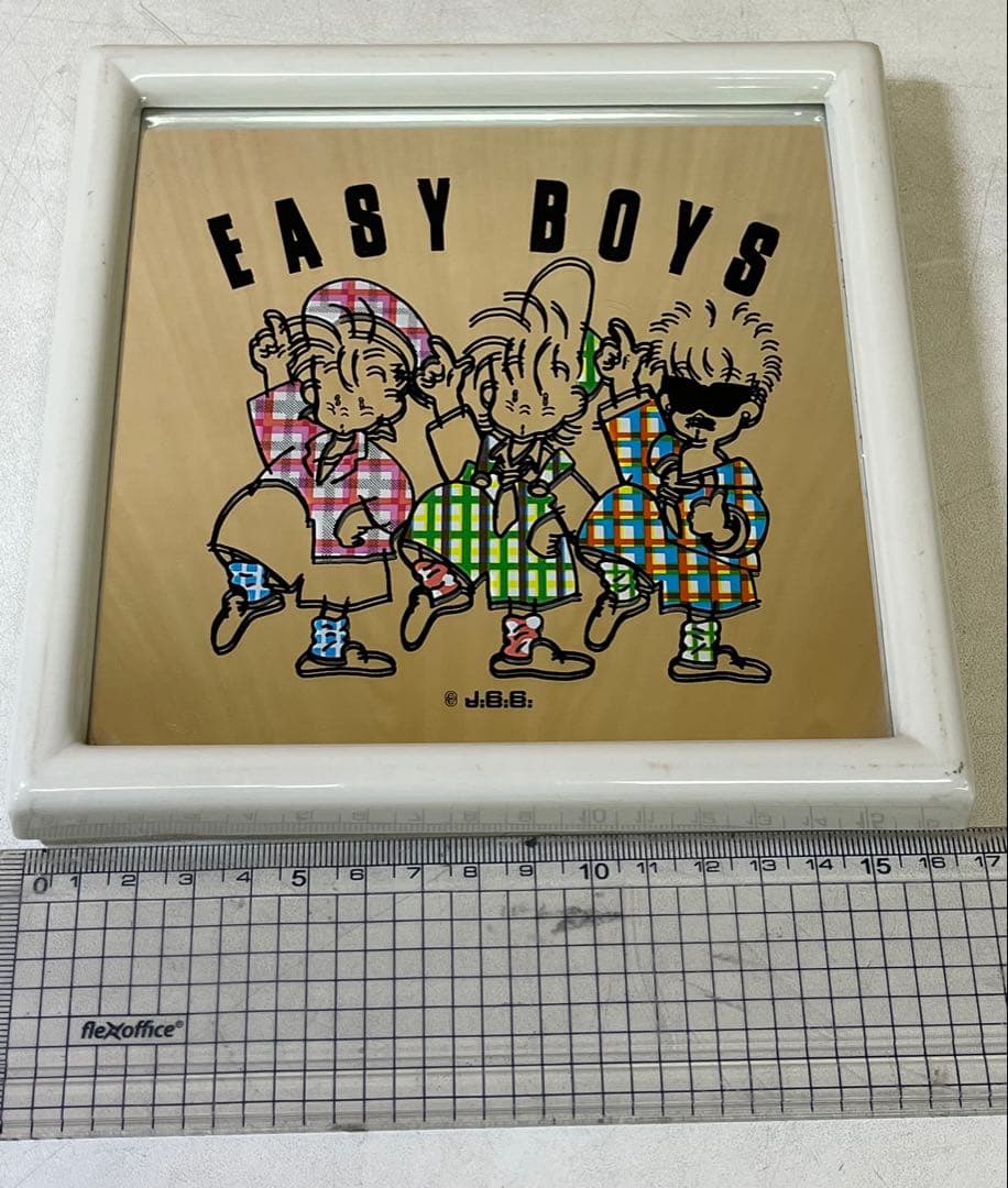 M742 昭和レトロ レア 当時物 EASY BOYS ミラー 鏡 自立式