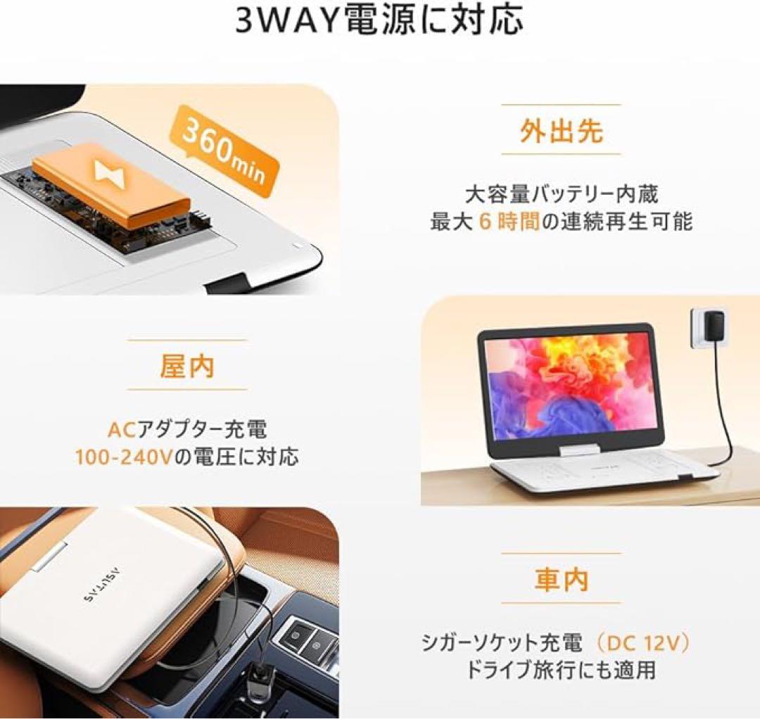 ⭐️ポータブルdvdプレーヤー⭐️17.9型 14インチ　大画面　DVDプレーヤー