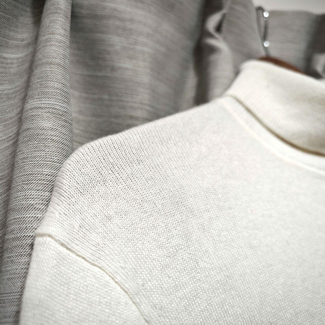 【通常：Theory】カシミア100% タートルネック「S/Ｍ：オフホワイト」