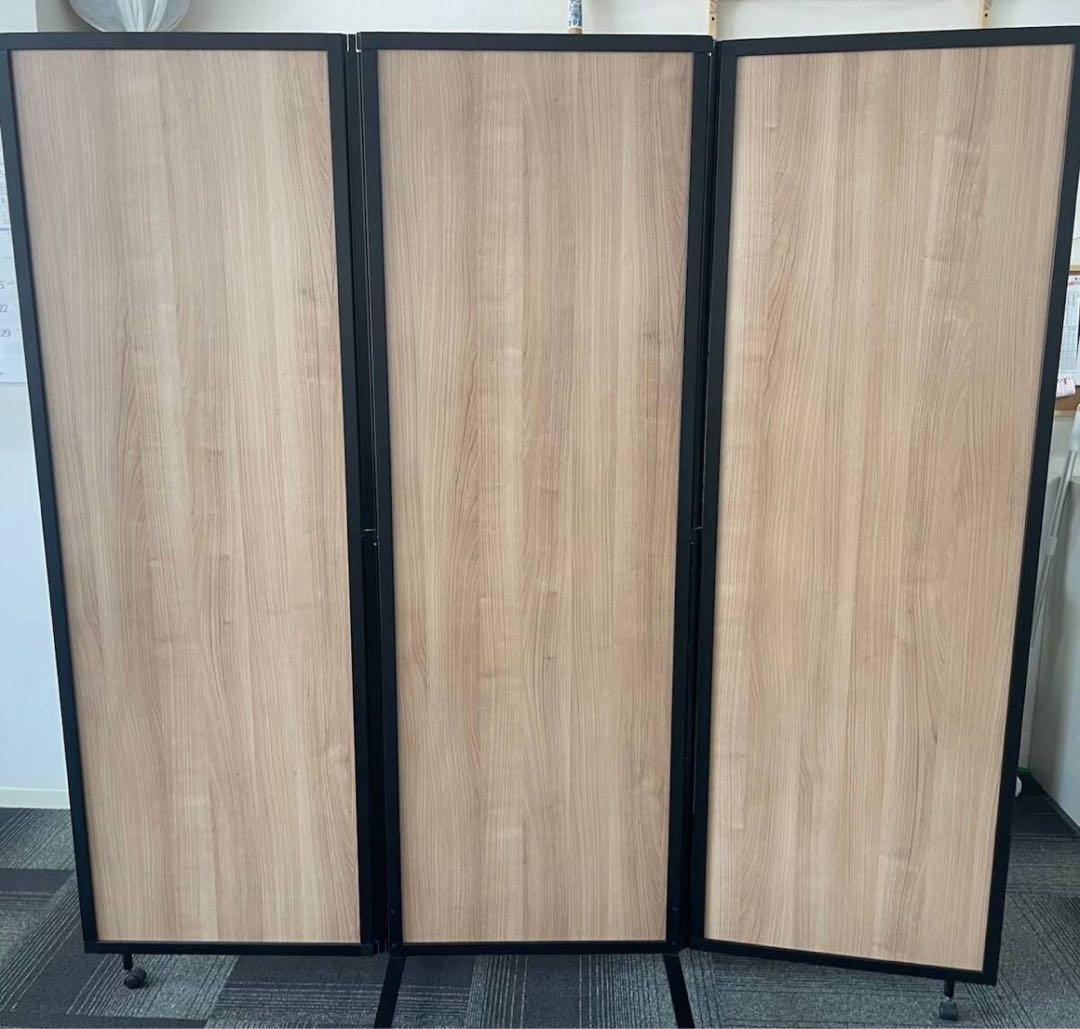 茂*田様 ナチュラルウッド調折りたたみパーテーション