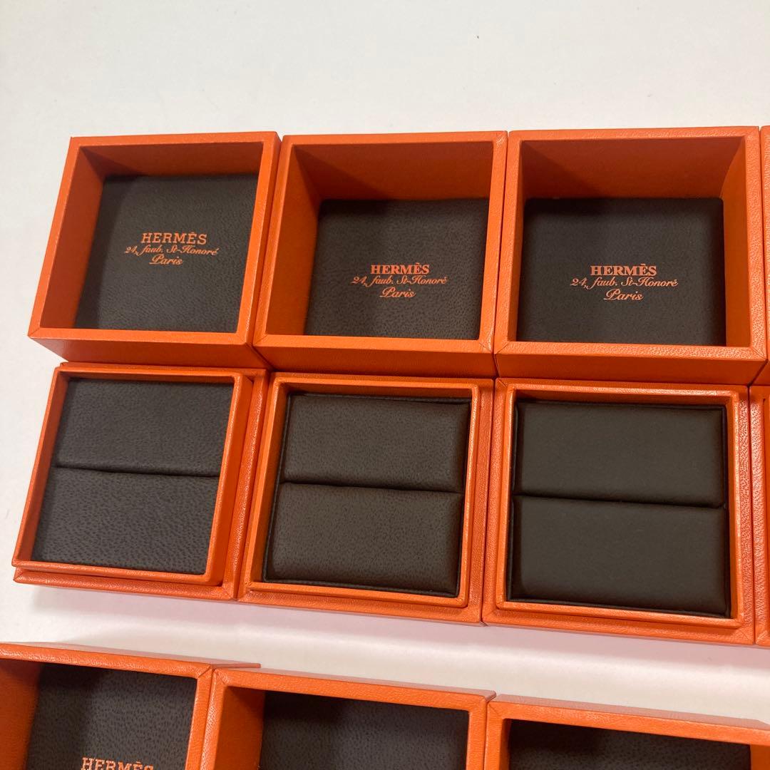 エルメス　リングケース　空箱　10点セット　レザー調　指輪入れ