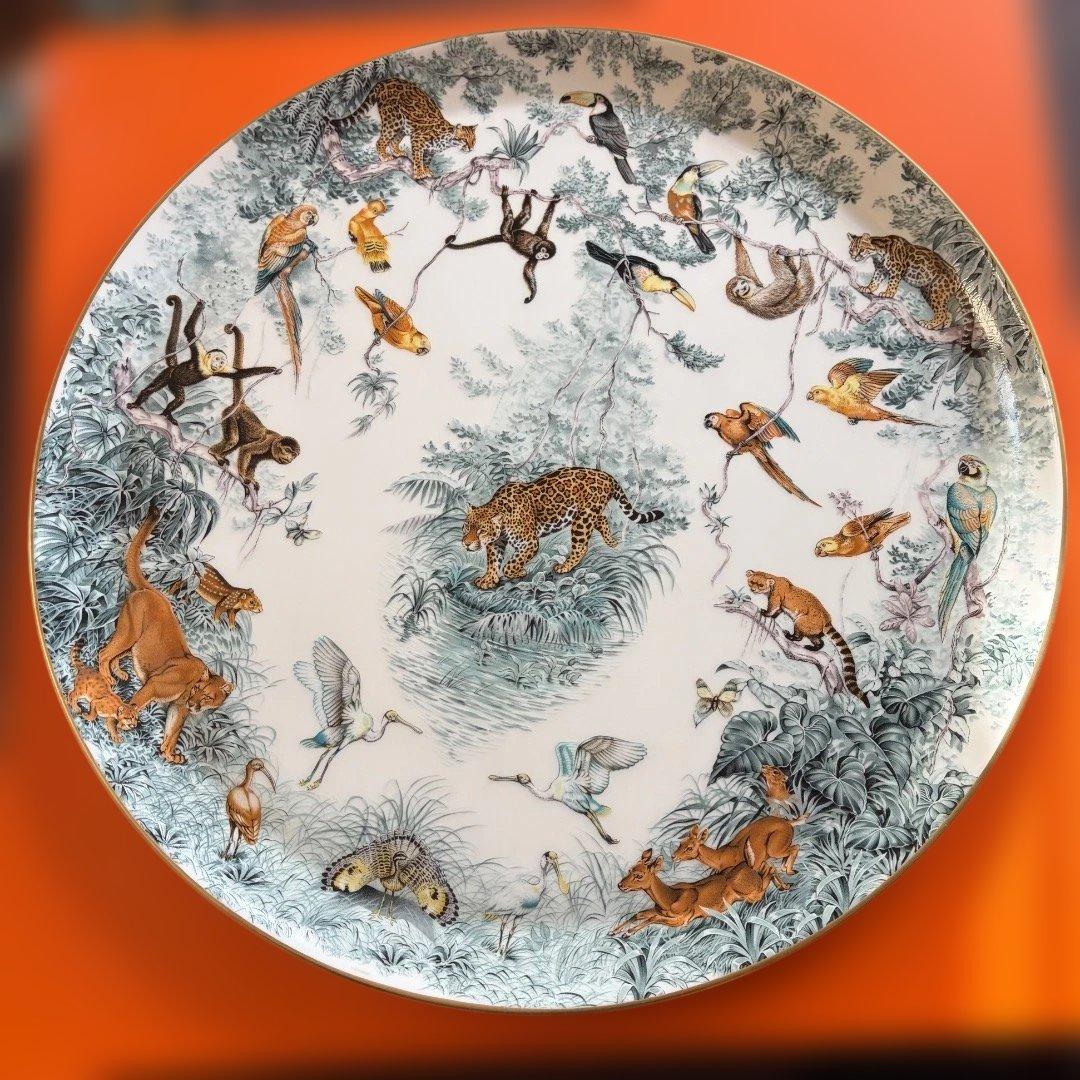 HEMES エルメス　赤道直下のスケッチ　45cm　ラージラウンドトレー