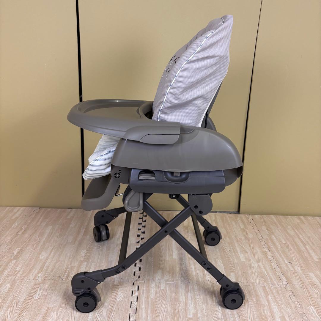 極上クリーニング済　☆綺麗☆　コンビ　ハイローベッド＆チェア　ネムリラ　グレー