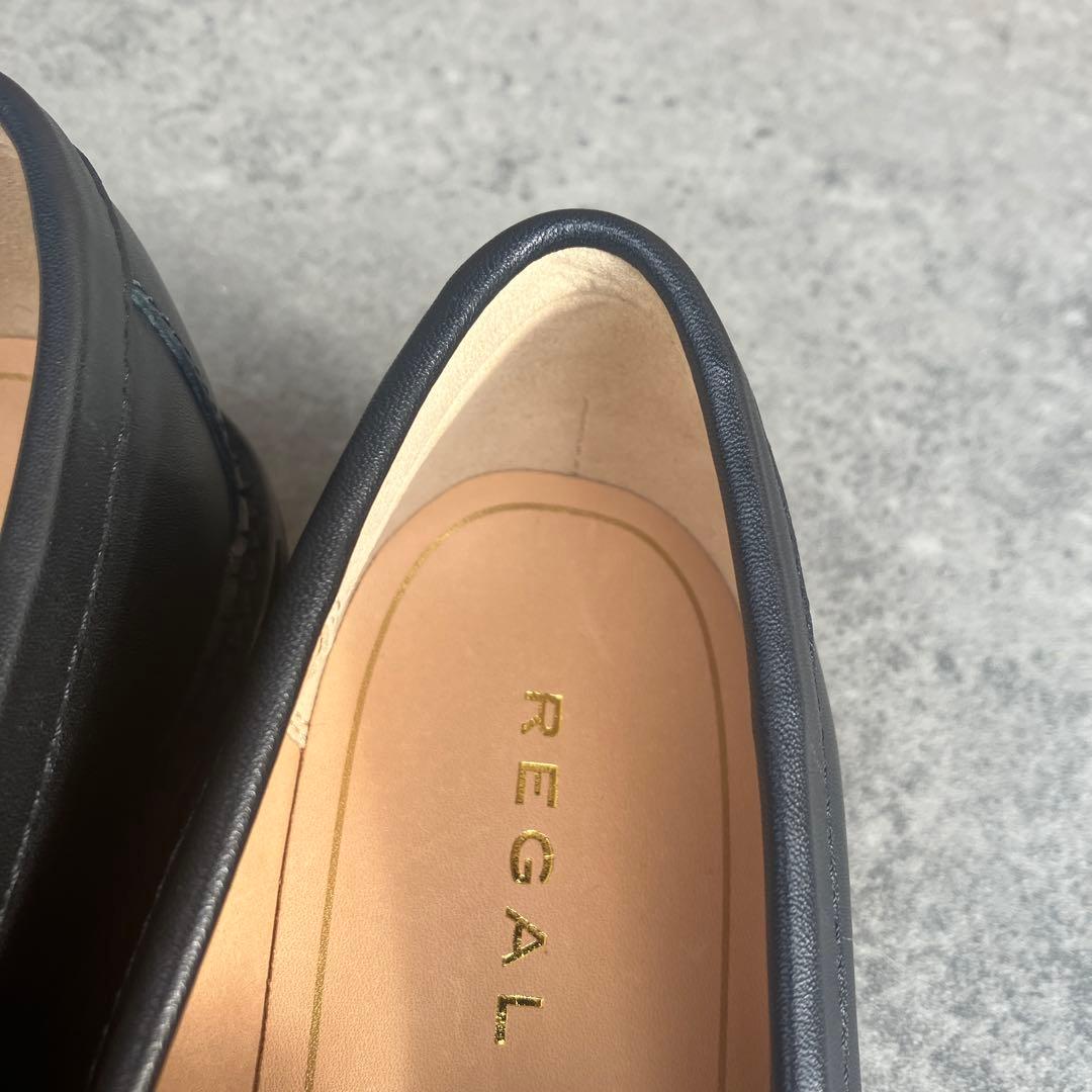 新品　未使用　REGAL ブラック ビットローファー 金具付き　24.5