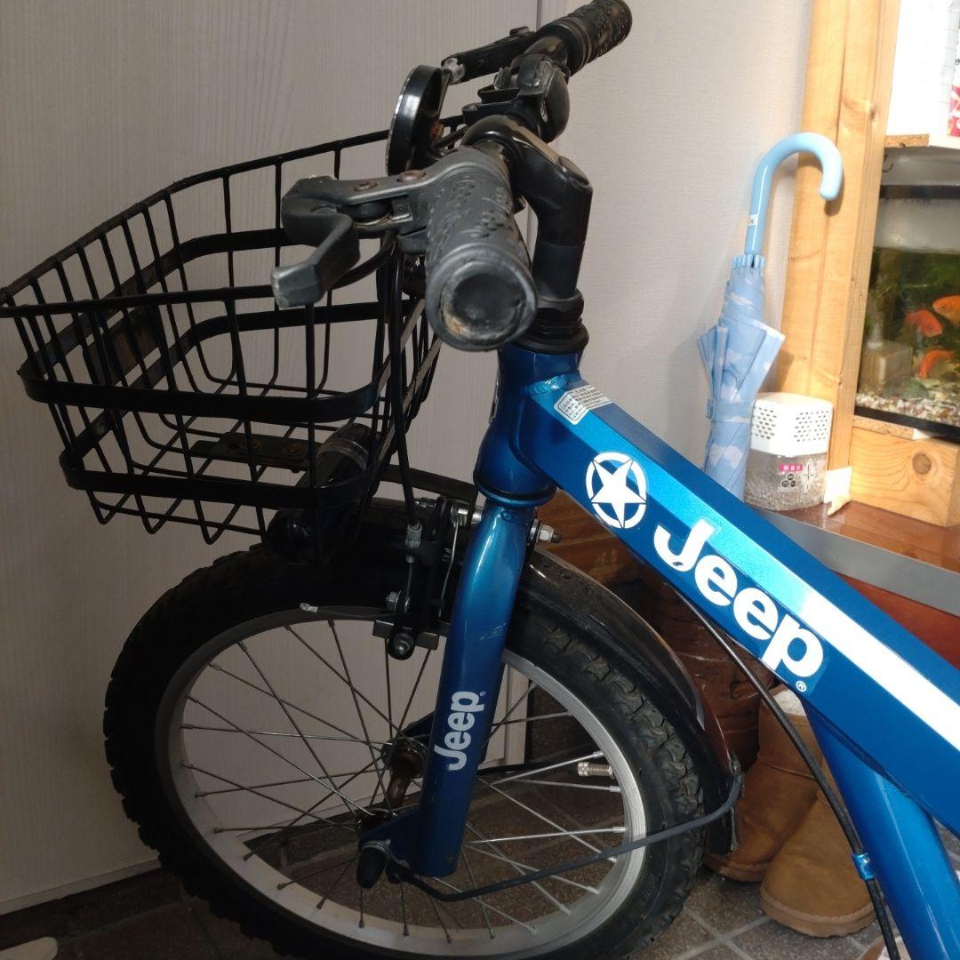 【中古】Jeep 18インチ　子供用自転車 青色