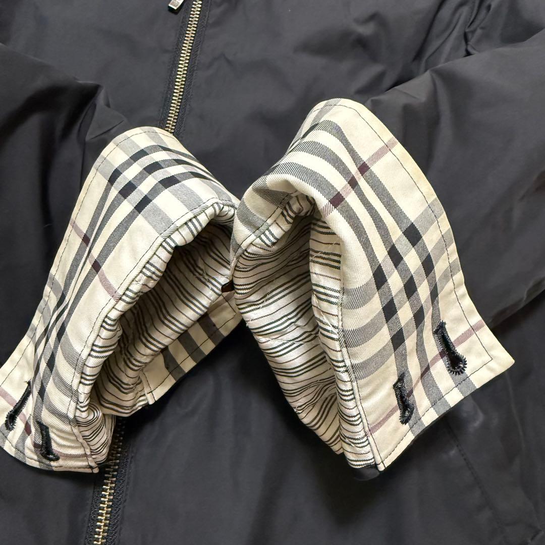 BURBERRY BLACK LABEL ラビットファージャケット　ノバチェック