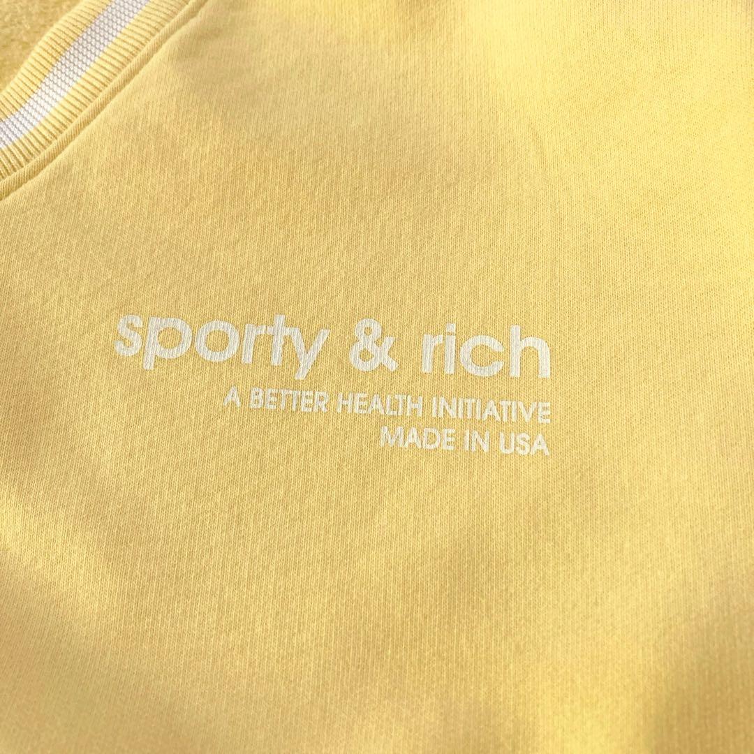 【タグ付き未使用】 Sporty&Rich クロップドスウェット Vネック