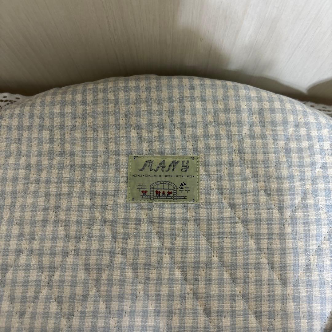 マニー　背当て付きコラージュシートクッション（ブルー）