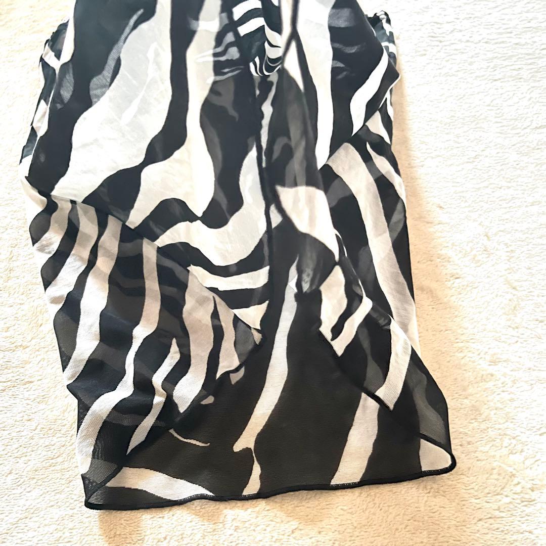 ドルチェアンドガッパーナ　ゼブラ　シアー　キャミソール　シースルー　白黒