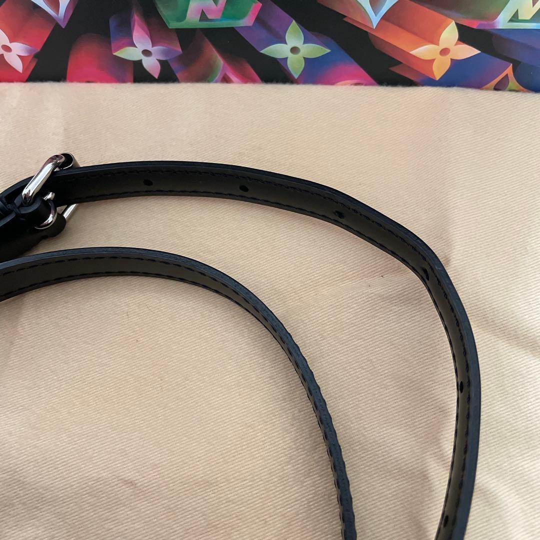 Louis Vuitton レザーショルダーストラップ ブラック