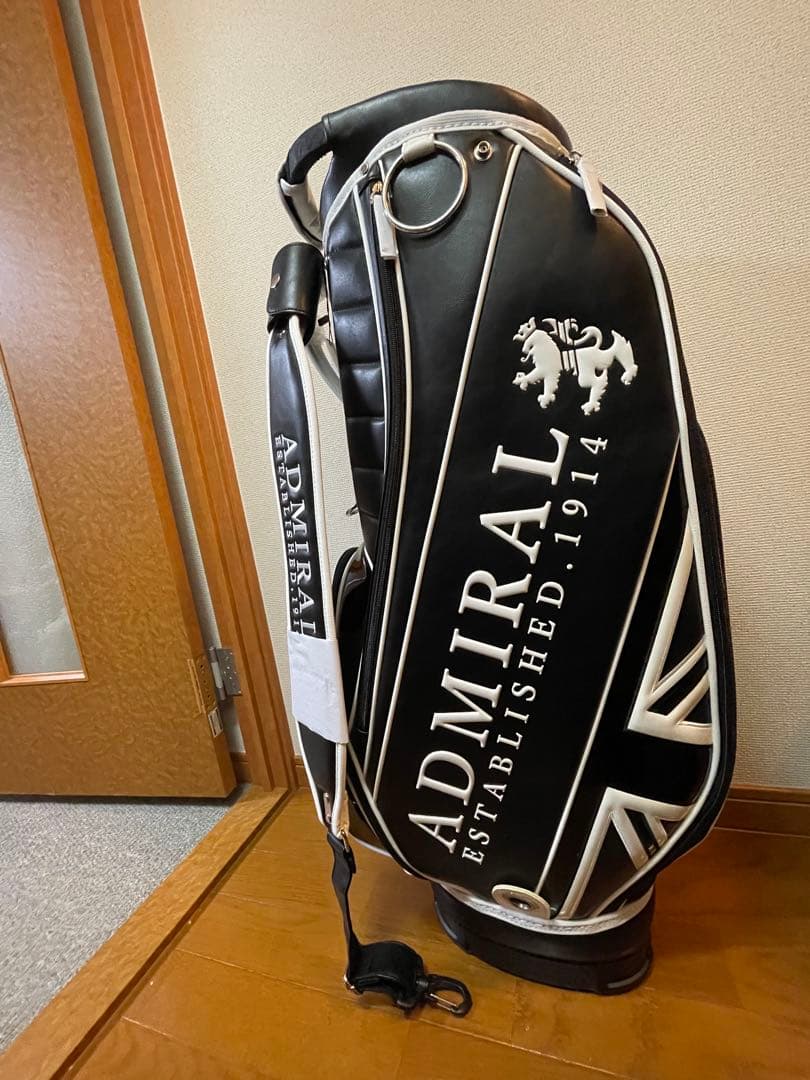 【即決可】ADMRIALキャディバッグ ブラック/ホワイト【定価44,000円】