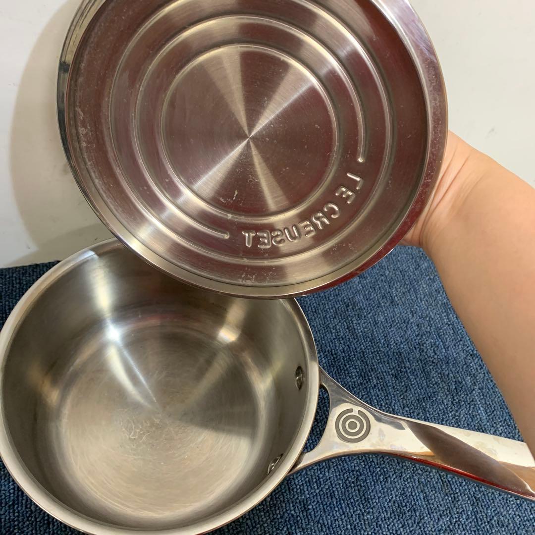 ル・クルーゼ ステンレス片手鍋　ソースパン 蓋つき　16㎝