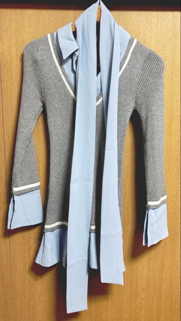 LIP SERVICE シャツドッキングプリーツワンピース リップサービス