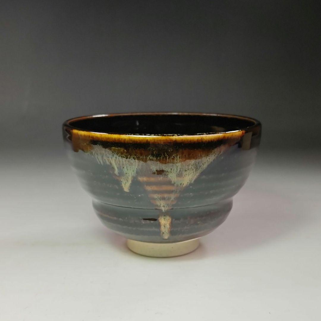 イ642 茶碗『淡海ぜぜ　陽炎園造』『胴〆　茶碗　共箱』抹茶碗　茶道具