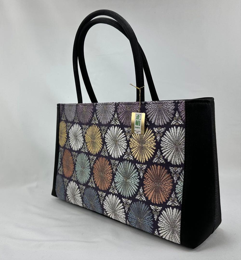 正絹帯地単品バック　A4 めぐみ