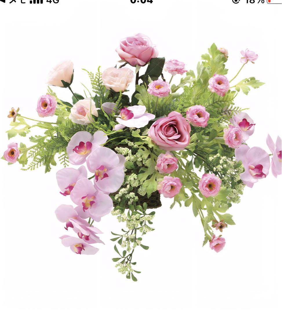 光触媒　人工観葉植物　ウォールグリーン　フェイクグリーン　壁掛けクリスティピンク